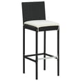 thumbnail image 2 of vidaXL 3 Piece Outdoor Bar Set with Cushions Poly Rattan Black, 2 of 5