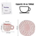 thumbnail image 2 of Ceramic Coffee Mug with Saucer Set, Cute Creative Cup Unique Irregular Design for Office and Home, Dishwasher and Microwave Safe, 10 oz/300 ml for Lat, 2 of 4