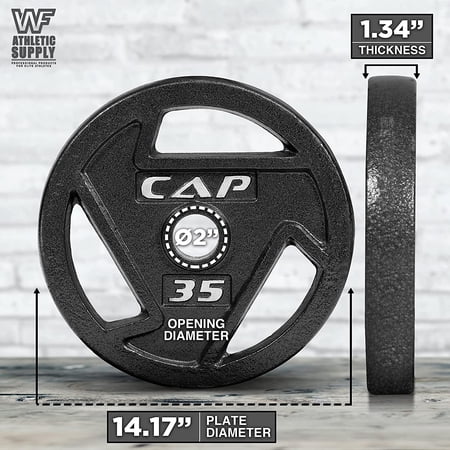 Cast Iron Grip Weight Plate 35 lbs for Strength Training and