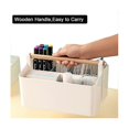 thumbnail image 5 of Desk Organizer Multi-Functional Carry Divided Office Storage Tote Plastic Pencil Pen Holder Station, 5 of 5