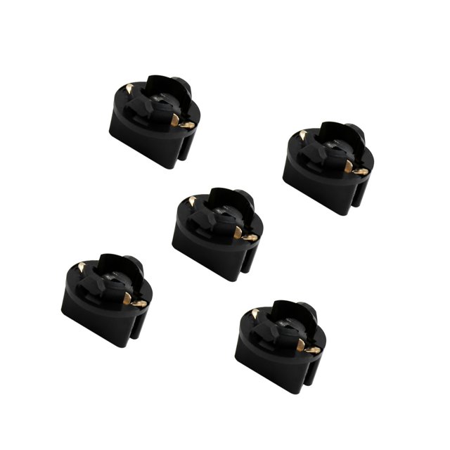 Unique Bargains 5pcs DC 12V T10 Twist Base Socket Wedge Light Bulb Holder for Car Instrument Panel Dash
