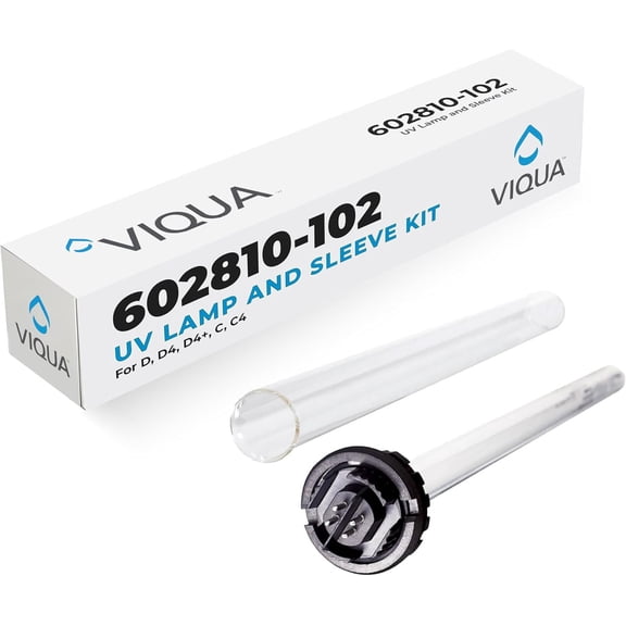 VIQUA 602810-102 Genuine OEM UV Lamp & Quartz Sleeve Replacement Kit with O-Rings Fits UVMax D, D4, D4 , D4-V, C, C4, C4-V & IHS D4 UV Water Purification Systems, 40W