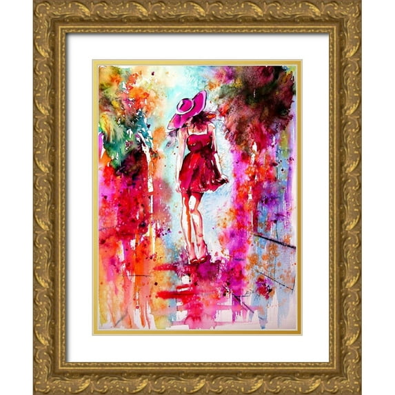 Kovacs, Anna Brigite 25x32 Gold Ornate Wood Framed with Double Matting Museum Art Print Titled - Magic in the City