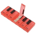 thumbnail image 6 of Unique Bargains 1 Pc Pill Case 7 Grid Piano Keys Pill Box Clear Red, 6 of 6