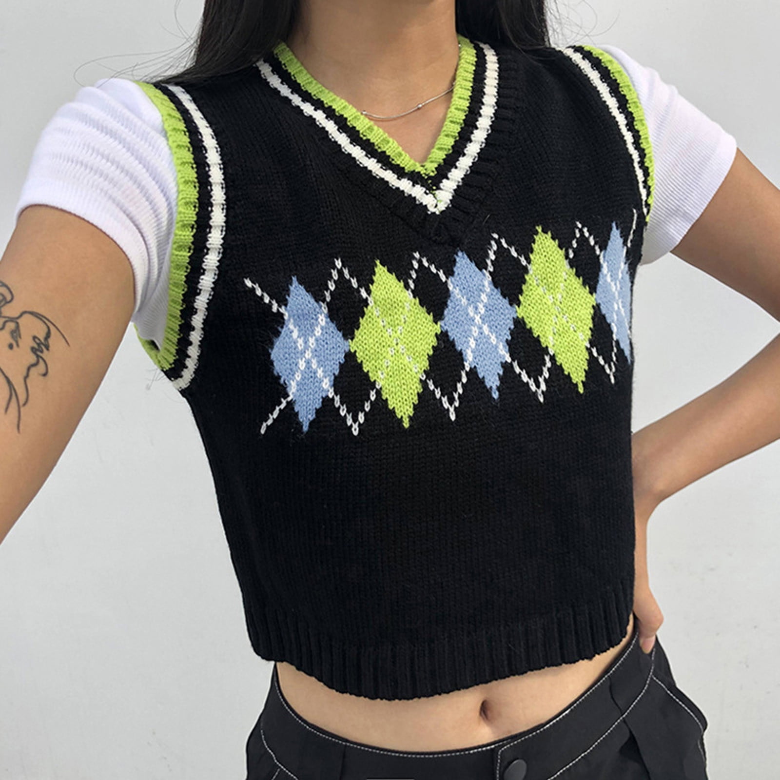 knitted vest top womens