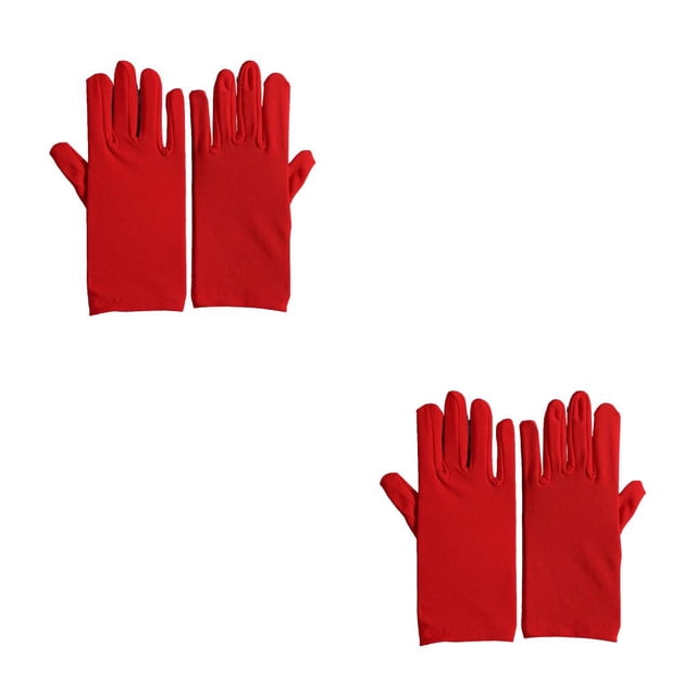 Guantes de Spandex Naiovety para mujer color Rojo 2piezas