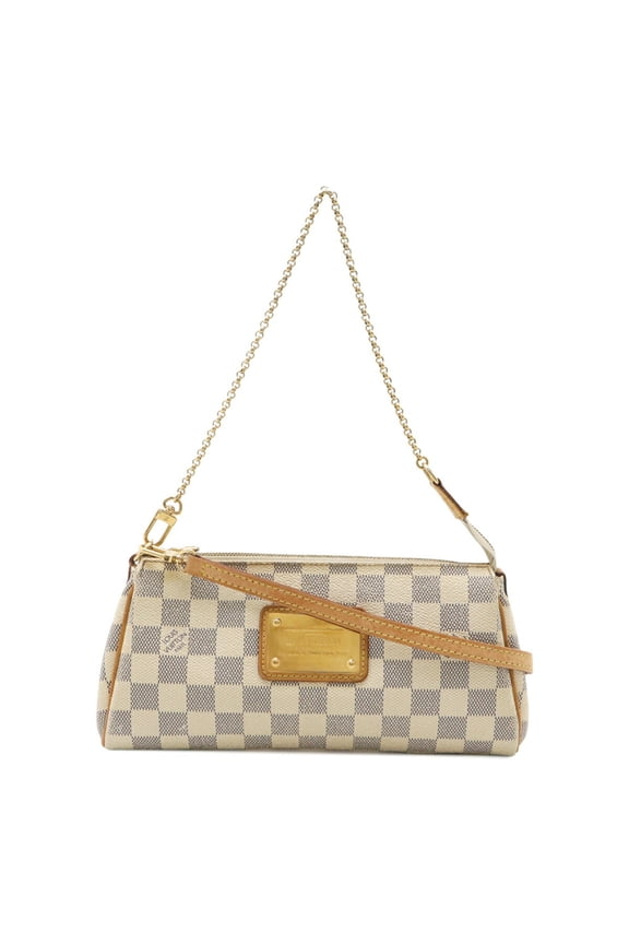 Pre-Owned LOUIS VUITTON Damier Azur Eva Pouch Chain Bag Shoulder N55214