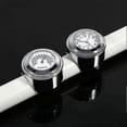 thumbnail image 1 of Waterproof Motorcycle Handlebar Clock with Digital Thermometer, 7/8" Mount White, 1 of 3