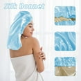 thumbnail image 3 of Silk Bonnet For Natural Hair, Satin Bonnet Silk Bonnet Hair Bonnet For Sleeping, Satin Bonnet For Hair Bonnets For Women, Blue, 3 of 7