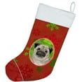 thumbnail image 2 of Carolines Treasures CK3998CS Christmas Snowflakes Pug Christmas Stocking, Large, Multicolor, 2 of 2