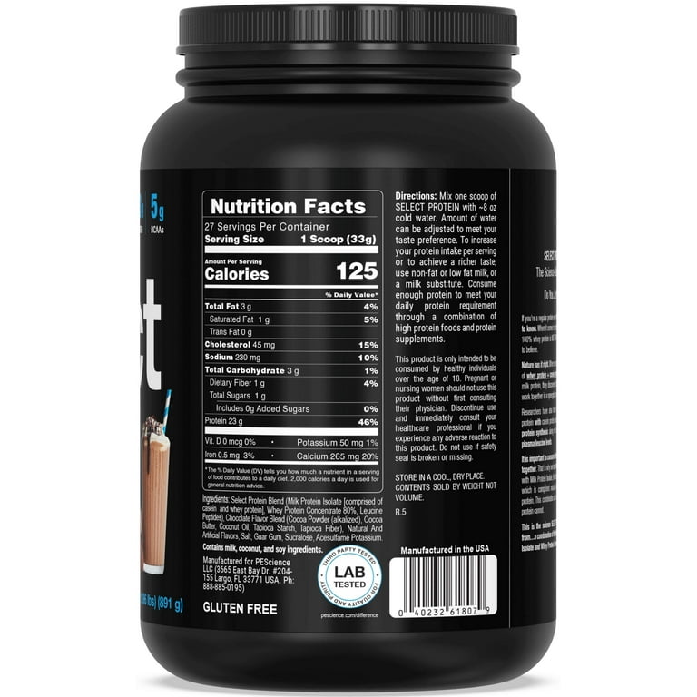 Select Whey & Casein Protein Blend Isolate - Snickerdoodle, Gluten