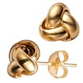 thumbnail image 1 of 14k Yellow Gold Single Row Love Knot Stud Earrings, 9mm, 1 of 1