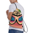 thumbnail image 4 of Yiaed Hello Summer Print Drawstring Bags Drawstring Backpack Bulk String Back Pack Gym Sport Bag-Small, 4 of 5