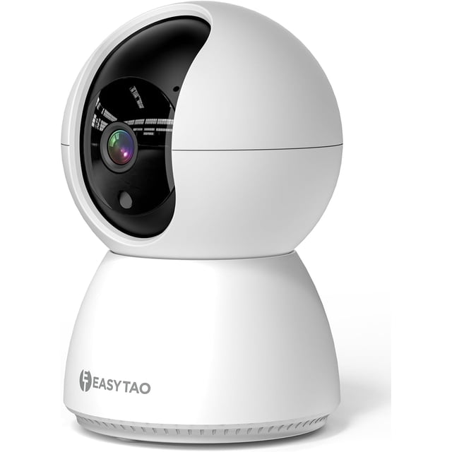 TV-628 Cámara de Seguridad Interior, 2K 3MP Cámara Alexa WiFi, iCSee O Tris Home App, Audio Bidireccional, Control Remoto, Detección de Movimiento, Visión Nocturna,Compatible con Alexa,TV-308