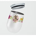 thumbnail image 2 of Carolines Treasures CK4237TBL12 German Shepherd Pink Flowers Stainless Steel 12 oz Stemless Wine Glass 12 oz multicolor, 2 of 4