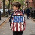 thumbnail image 5 of HELLHERO Baseball Flag Print 17 Inch School Bag, Ventilated Padded 600D Polyester Backpack for Elementary Back to School Daily Use, 5 of 7