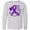 AC-Heather Grey, variant on Inktastic Love, Care, Cure Cystic Fibrosis Awareness Purple Ribbon Long Sleeve Youth T-Shirt