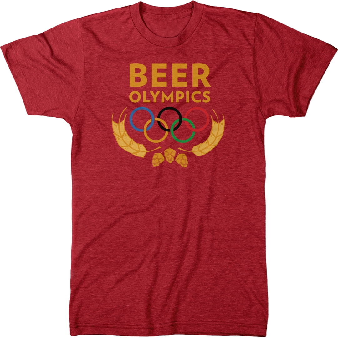 Beer Olympics Is The Best Olympics Mens Tri Blend T Shirt Walmart