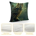 thumbnail image 4 of Orinice Owl Branch Glowing Light Graphic Decorative Cushion Throw Pillow Cover for Home Couch Living Room Bed Sofa Short Plush 1PC Printed on Both Sides 20x20in, 4 of 5