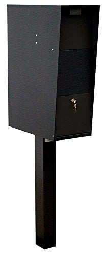 Black Qualarc WV-VACPST Rust Free 4 Diameter 49 Tall Steel Mounting Post for Mailbox