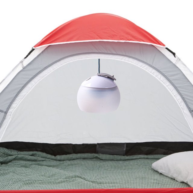 Camping LED USB Hook Recargable Silicone Tent Lantern () White