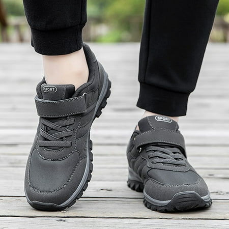 

Men s Simple And Fashionable Flying Woven Round Head Solid Color Lightweight Breathable Soft Bottom Casual Sports Sports Shoes Grey 10.5