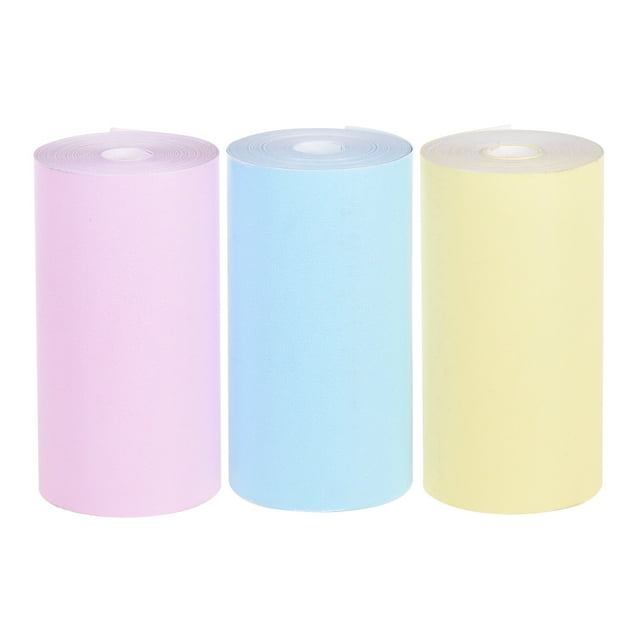3 Rouleaux 57x30mm Rouleau de Papier Thermique Couleur Papier de Reçu Sans BPA Durable 2 Ans pour Imprimante Thermique de Poche Imprimante Photo Instantanée