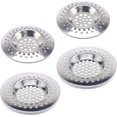 thumbnail image 1 of Tapón de colador de fregadero de cocina de acero inoxidable, juego de 4 protectores de drenaje de colador estándar, tamiz de fregadero, 1 of 5