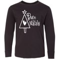 thumbnail image 3 of Inktastic Buon Natale Christmas Tree with Heart and Star Long Sleeve Youth T-Shirt, 3 of 5