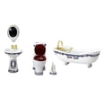 thumbnail image 3 of Accesorios y accesorios de baño para , 5 piezas, muebles en miniatura, juguetes, modelo de cepillo de baño, lavabo, espejo, bañera, sum , Estilo A, 3 of 8
