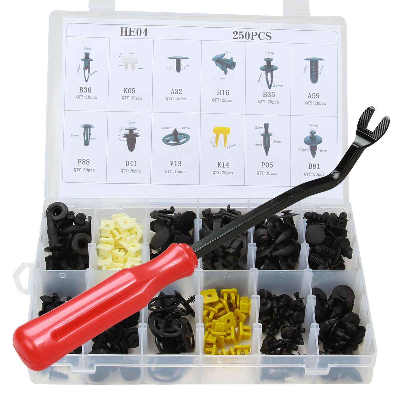 250pcs for Nissan Clip trim Car Body Fender Bumper Retainer Fastener