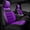 Purple Front, variant on Faux Leather Car Seat Covers Front Seats Only, 3D Foam Support Car Seat Covers, Universal fit for Trucks Vans SUVs Sedans Automotive Comfortable, Airbag Compatible 2 Pieces Front Black Beige