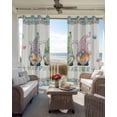 thumbnail image 6 of Happy Easter Blackout Curtains for Bedroom Living Room Darkening Curtains 84 Inch Length 2 Panels Set Spring Gnomes Rabbit Eggs Floral Lattice Window Curtain Window Treatment Grommet Drapes 42"x84", 6 of 9