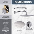 thumbnail image 6 of Wowow 9-Spray Patterns with 1.8 GPM 12 in. Wall Mount Rain Fixed Shower Heads in 12 in. Brushed Nickel, 6 of 8
