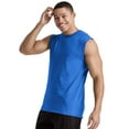 thumbnail image 2 of Hanes Essentials Men's Muscle Tank Sleeveless Tee Workout Gym Crewneck Midweight, 2 of 4