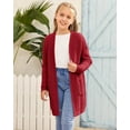 thumbnail image 5 of Sherrylily Girls Batwing Long Sleeve Sweater Cardigan Open Front Chunky Knit Sweaters Coats with Pockets 5-14 Years, 5 of 7