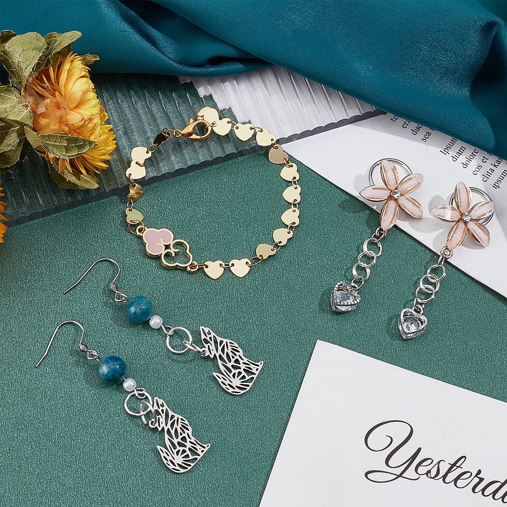 PH 2500pcs Split Jump Rings Set Split Rings Jump Rings Lobster Claw Clasps with Jump Ring Opener Split Ring Opening Jewelry Pliers
