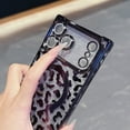 thumbnail image 4 of for iPhone 17 Case for Women, Leopard Print Magnetic Back with Gradient Glitter, TPU Electroplated Shockproof Cover, with Lens Protector, Lightweight Anti-Scratch Phone Case, Black, 4 of 11