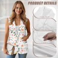 thumbnail image 5 of Psesaysky Floral Print Womens Vest Fashion Dressy Single Button Sleeveless Blazer Suit Jackets Office Work Clothes, Size 3XL, 5 of 6