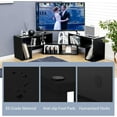 thumbnail image 5 of RONG-3 3 Pieces Console TV Stand, Free-Combination Entertainment Center for TV, Minimalist Modern TV Media Stand, DIY Open Storage Bookcase Shelf for Living Room,Black, 5 of 8