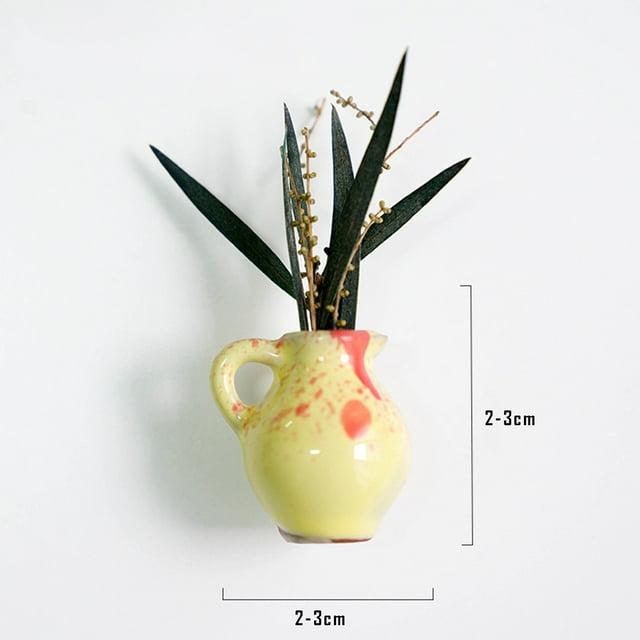 Dvruxg Magnetic Ceramic Vase - Succulent Pot Fridge Sticker, Cute Girls Decorative Crafts for Home & Office