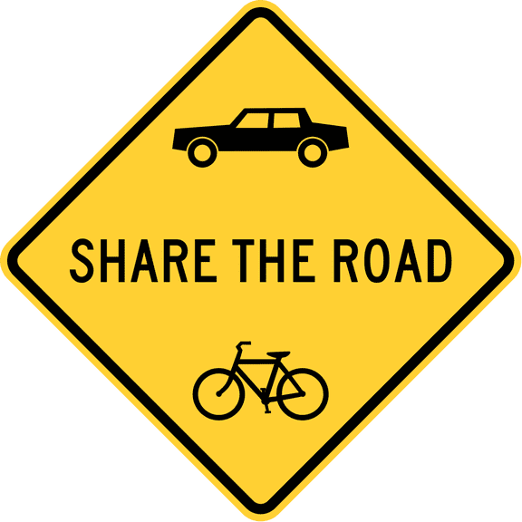 Vinyl Stickers - Share The Road, Maryland - Safety and Warning Warehouse Signs Stickers - 3.5" x 5" - 3 Pack