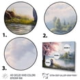 thumbnail image 3 of Designart "love Couple Landscape Serenity II" Romantic Landscape Floater Framed Wall Art Print, 3 of 7