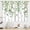 A1 Leaf Bird, variant on Boho Green Flower Floral Botanical Cafe Tier Curtains for French Door, 2 Panels 28x40 Inch