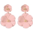 thumbnail image 6 of Flower Dangle Earrings Boho Layered Floral Petal Drop Earrings Statement Beach Large Double Flower Stud Earring for Women Statement Vacation Jewelry, 6 of 8