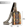 thumbnail image 2 of FORMRS Womens Crossbody Sling Bag Travel Daypack Shoulder Chest Backpack, Orange Geometric, 2 of 7