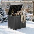 thumbnail image 4 of fazzn 31 Gallon Resin Deck Box Waterproof Outdoor Storage Box for Patio Furniture Pool Accessories Indoor Storage for Cushion Garden Tools (Black), 4 of 5