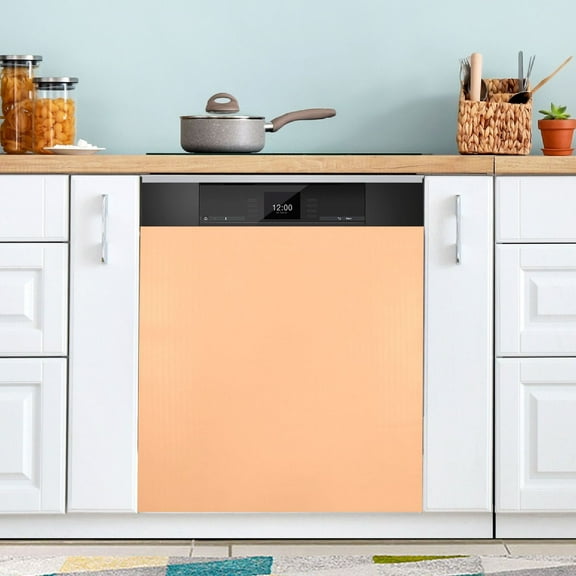 Dishwasher Magnet Cover Magnetic Fridge Door Cover Home Kitchen Decor Light Orange 23"x 26"