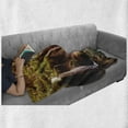 thumbnail image 6 of Nature Soft Flannel Fleece Blanket, Waterfall Cascade Forest Tree Moss Lake Stones Rocks Wonder of the World Image, Cozy Plush for Indoor and Outdoor Use, 70" x 90", Green and Brown, by Ambesonne, 6 of 6