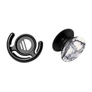 PopSockets Grip: White Marble & Mount Combo